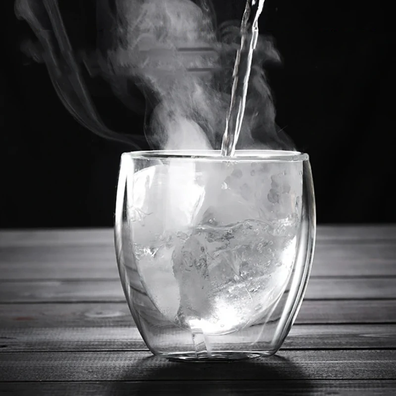 Новая термостойкая стеклянная чашка с двойными стенками Набор чашек для пива