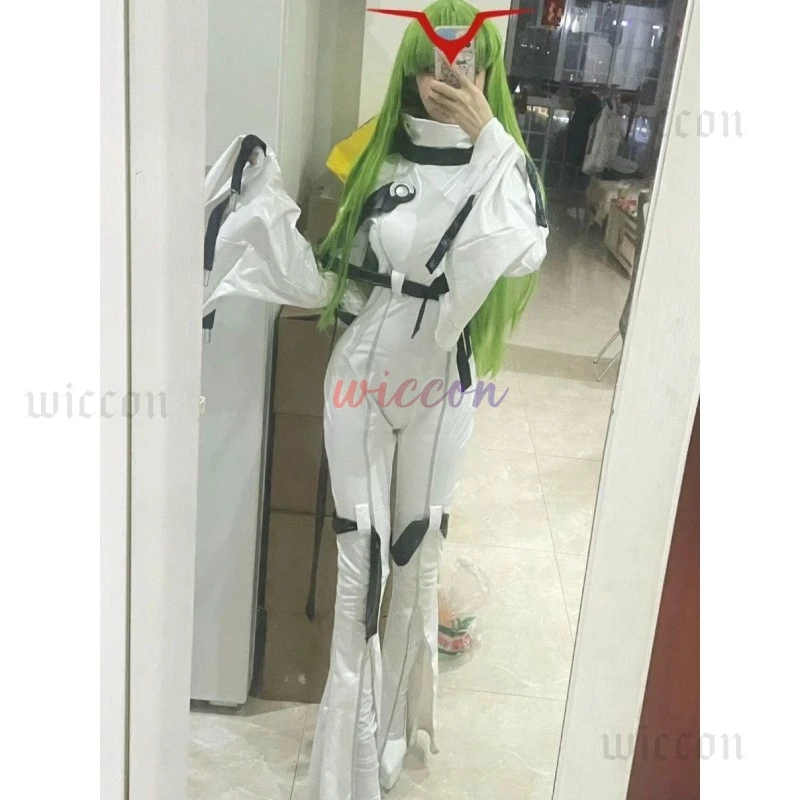 Аниме Code Geass: Hangyaku No Lelouch Костюмы для косплея C.C. Cos Униформа Белый облегающий