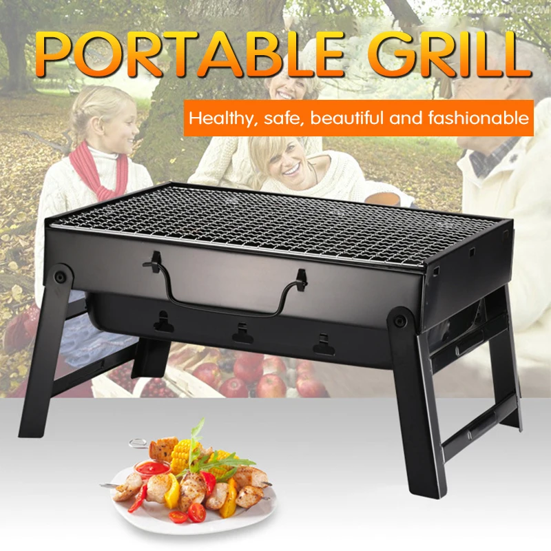 

Portable Barbecue Grill Household Outdoor Picnic Party Special Mini Barbecue Grill Foldable Charcoal Grill Daily Barbecue tools