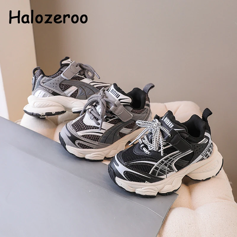 

2024 детские спортивные кроссовки, детская беговая Обувь для девочек, брендовые массивные кроссовки для мальчиков, серые повседневные кроссовки, сетчатые кроссовки, осень