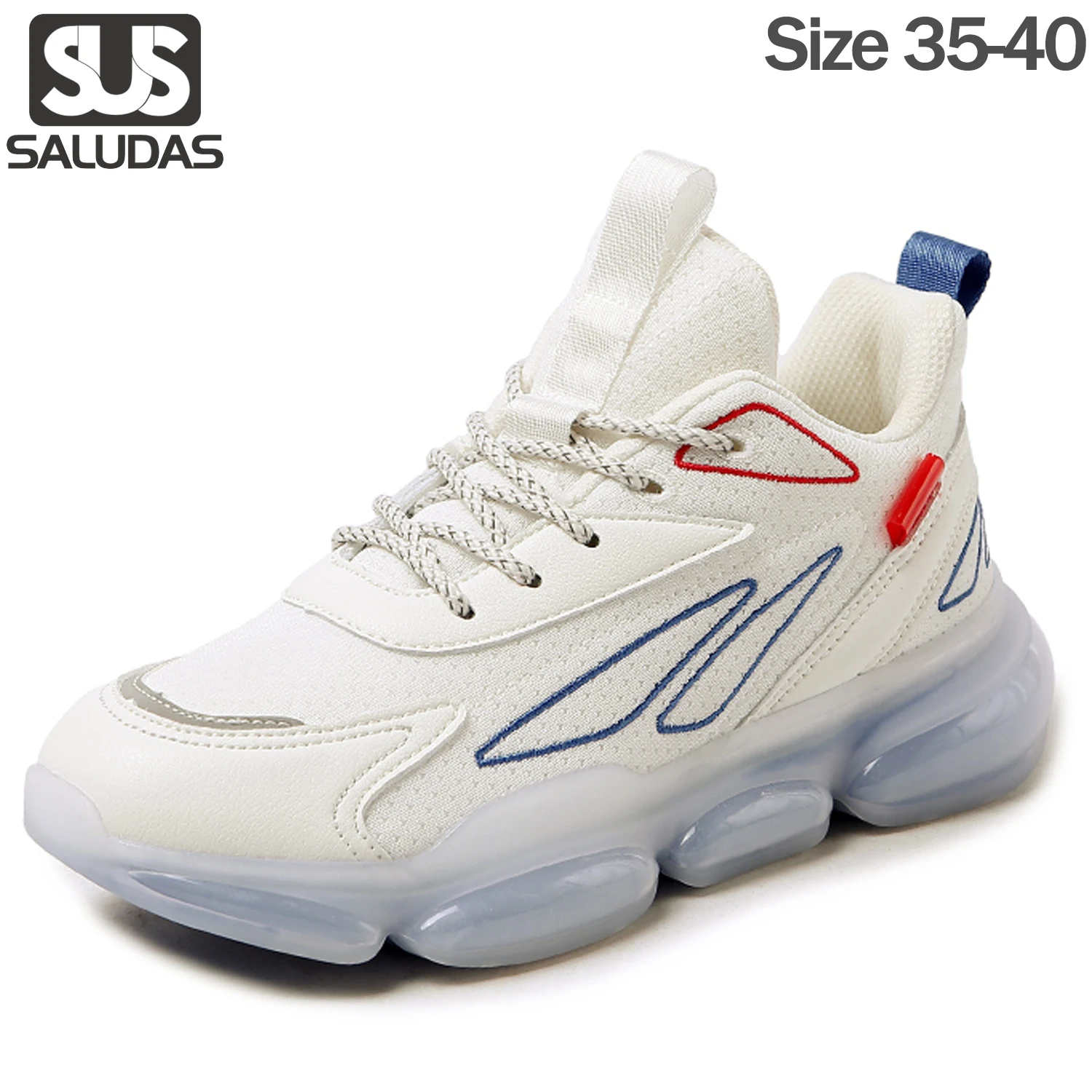 

SALUDAS Women Sport Sneakers Air Cushion Breathable Sneakers Mesh Lightweight Running Shoes Fashion Shoes for Women Casual Shoes