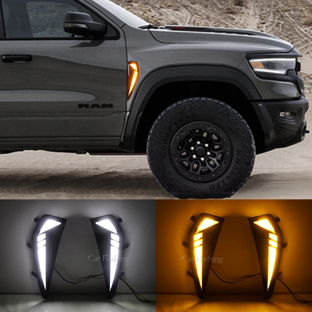 Автомобильный фонарь боковой дневной свет DRL Для Dodge Ram 1500 TRX 2021 2022 2023 2024 с