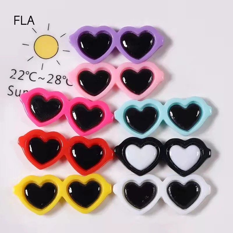 

10pcs Resin Sun and Glasses DIY Phone Accessories Charms Pendants For Decoration Earrings Key Chains Fashion Jewelry Decor