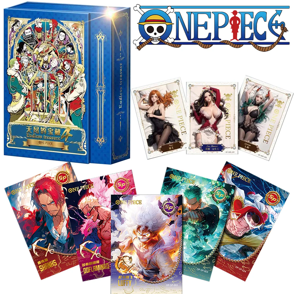 

Genuine Anime One Piece Card Box Luffy Nami Hancock 26th Anniversary Endless Treasure Fourth Bomb SXR SSP Rare Collectible Card