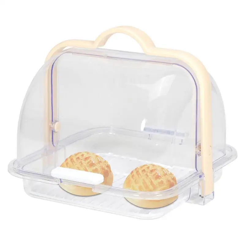 

Bread Box For Kitchen Countertop Food Storage Snack Storage Box Transparent Container With Handle For Countertop Muffins Rolls