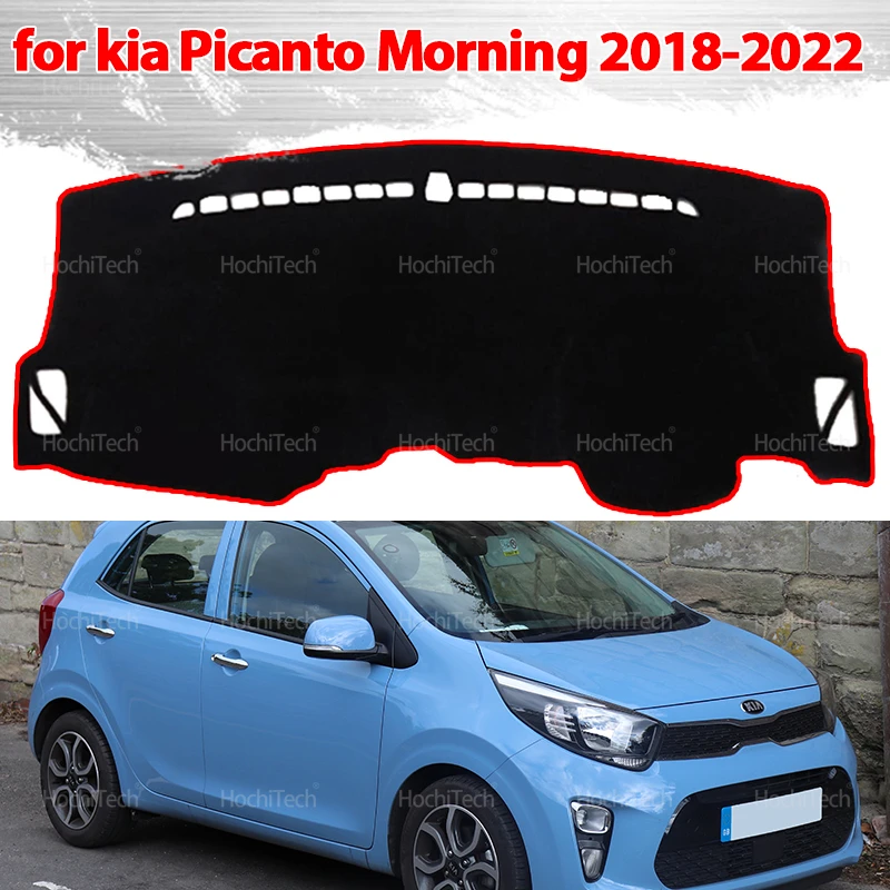 Фото Защитная накладка на приборную панель для Kia Picanto Morning 2018-2022, автомобильные аксессуары, солнцезащитный козырек на приборную панель, ковер Anto-UV №1