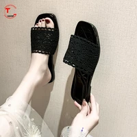 slippers women breathable slides for home sandals summer footwear new 2022 indoor rubber flat with