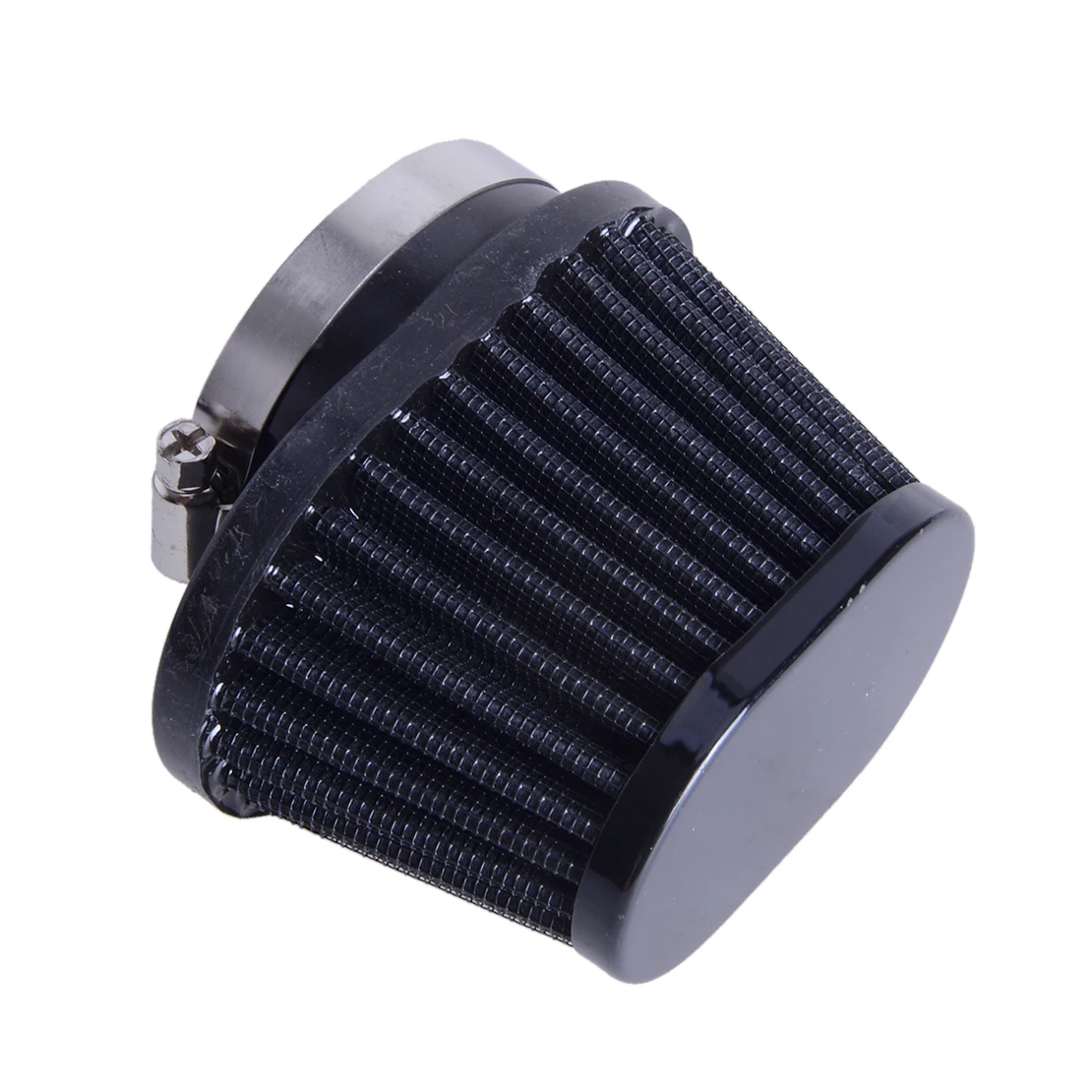 2Pcs CT-00601-XH1 Universal Black 60MM Air Filter Clamp-On Inlet Pod Cleaner Fit For Motorcycle ATV Scooter Bike