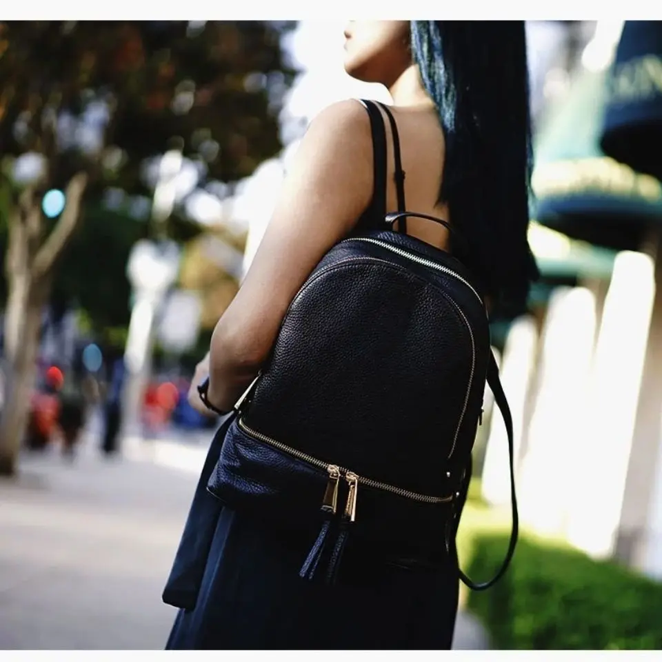 

2022 New Fashion Luxury Brand Genuine Leather Women Backpacks Female Real Natural Leather Ladies Girl Student Casual Backpack