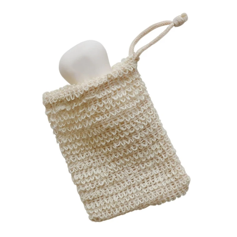 

Natural Cotton Linen Foaming Soap Bag Saver Net Mesh Massage Exfoliator