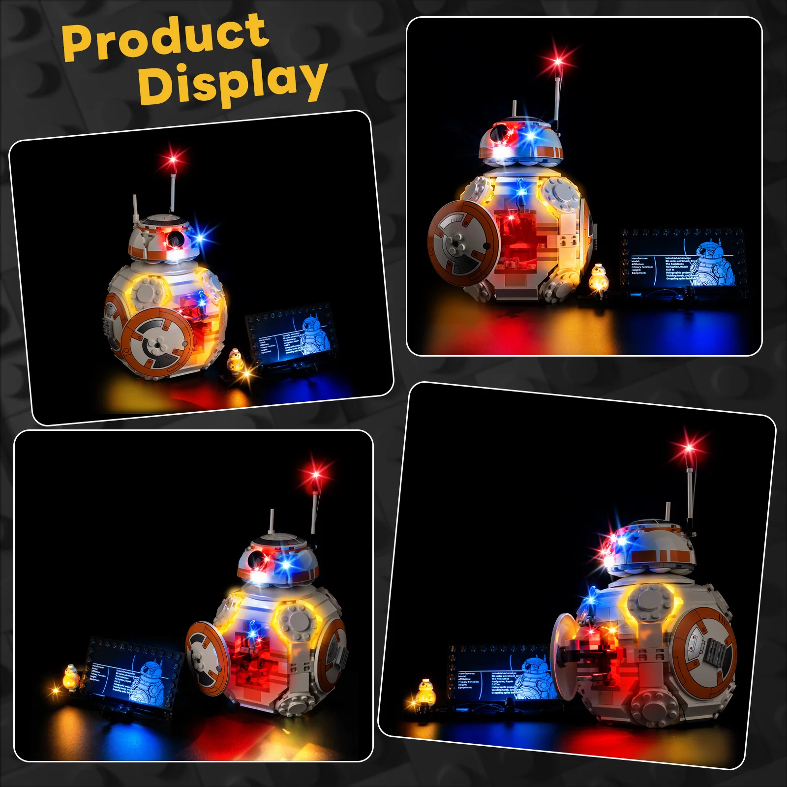 Фото Набор светодиодного освещения, подходящий для LEGO BB-8 ™   Астромеханический дроид 75452 №1