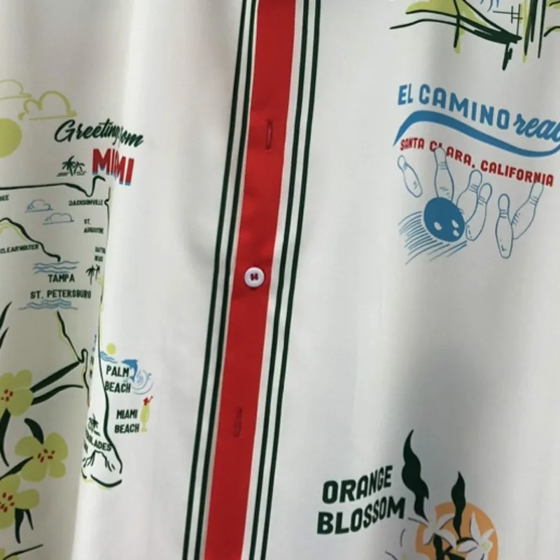 Повседневный пляжный костюм для отдыха в стиле хип-хоп гавайская рубашка с