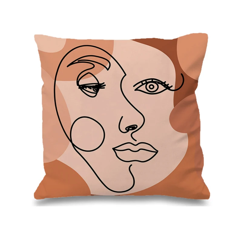 

Abstract Female Portraits Sitting Cushion Cover Body Pillows Decor Home Pillow Covers Decorative Cushions for Luxury Room Pilow