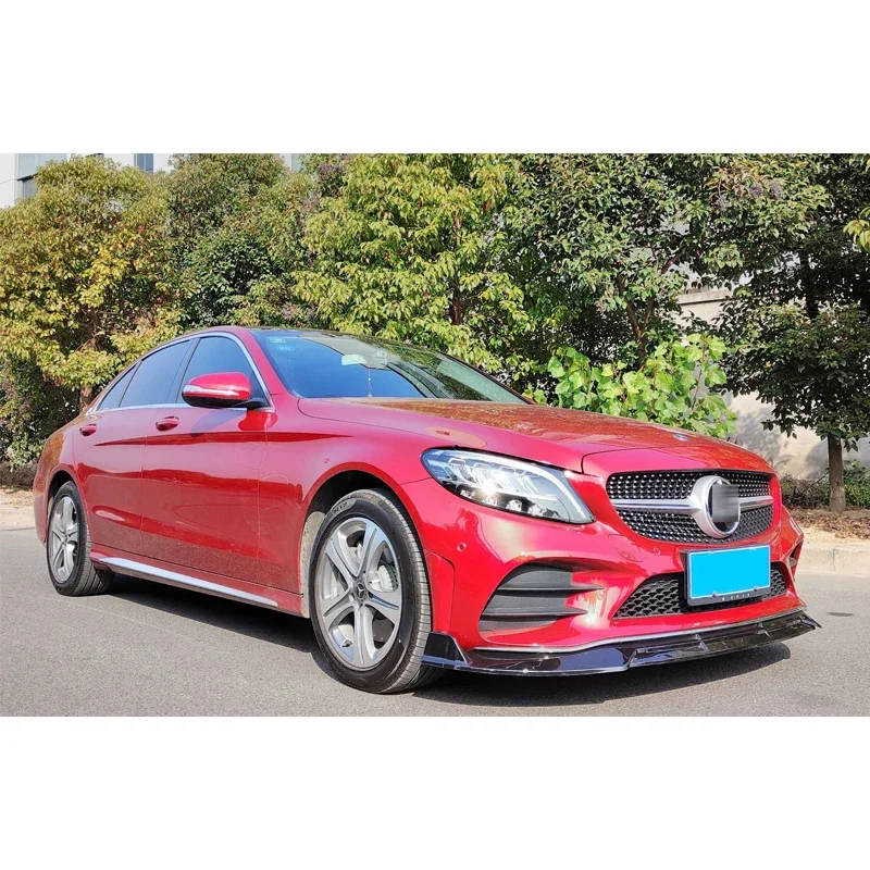 Передний спойлер для бампера Benz W205 C Class передняя юбка сплиттер 2019-2022 C200 C260