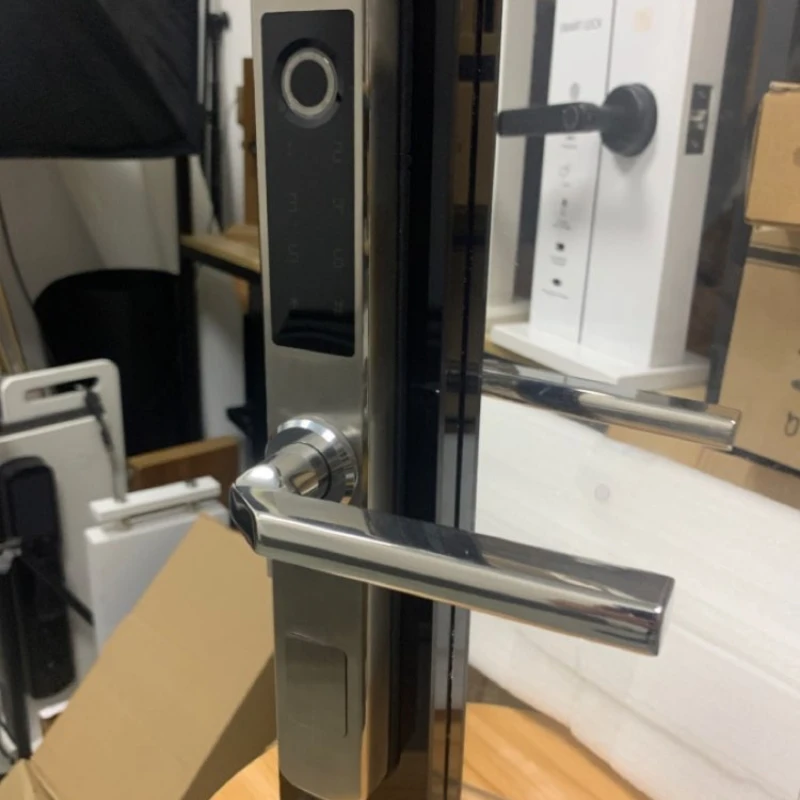 

Дверной смарт-замок Tuya, двухсторонний цифровой электронный, с Wi-Fi, сканером отпечатка пальца, паролем, RFID разблокировкой, для домашней безоп...