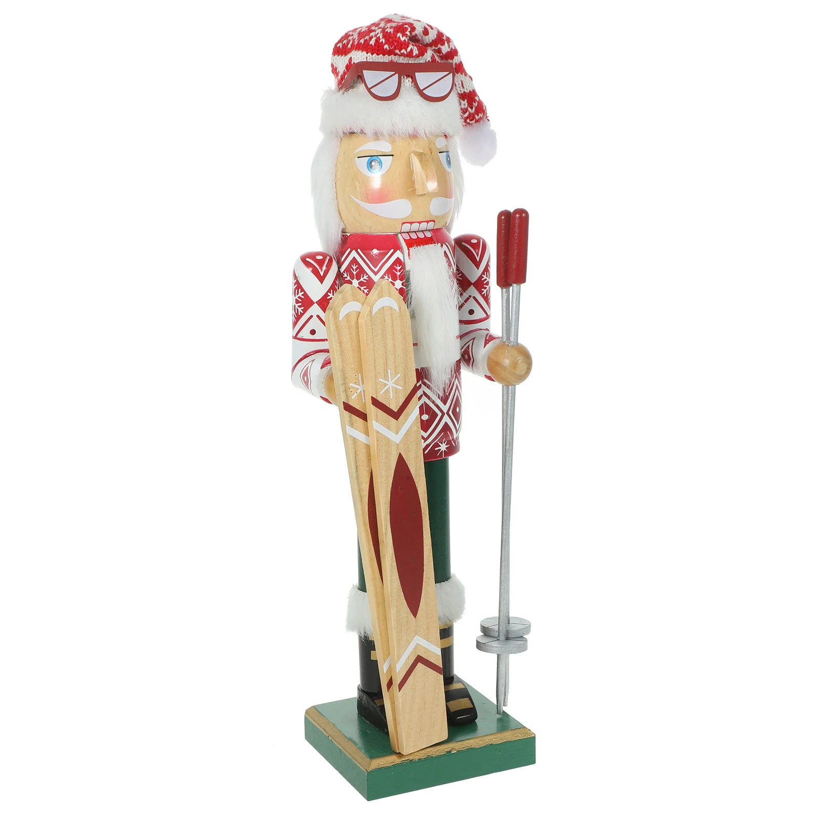 

Рождественская кукла, украшение, деревянная кукла, украшение для катания на лыжах, праздничное украшение