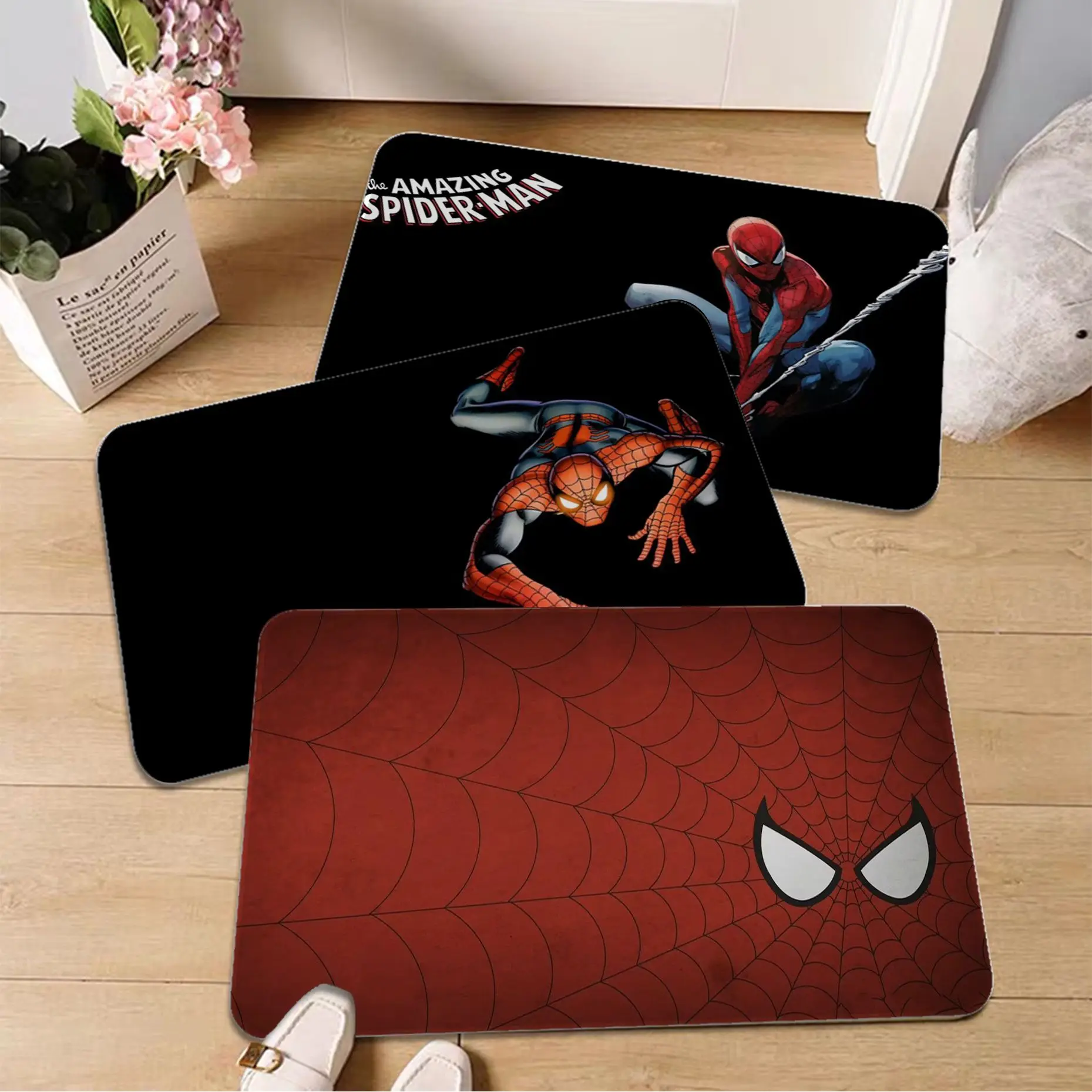 

Marvel Spiderman Entrance Hallway Carpet Anti-slip Absorb Water Long Strip Cushion Bedroon Mat Doormat Area Rug