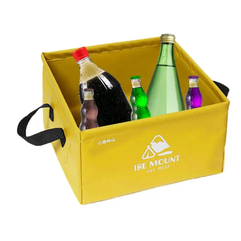 

Water Bags Folding Bucket Portable Outdoor Foldable Bucket Water Container Collapsible Fish Washbasin Bucket Square For Camping