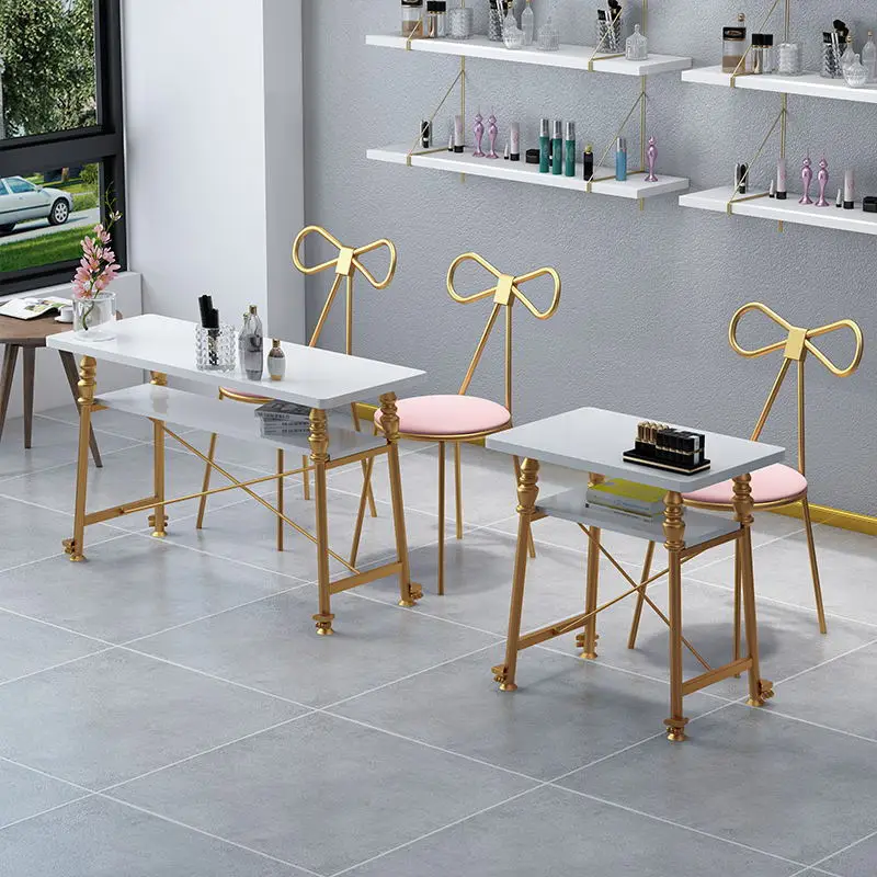 Складной профессиональный маникюрный стол для ногтей дизайнерский из белого