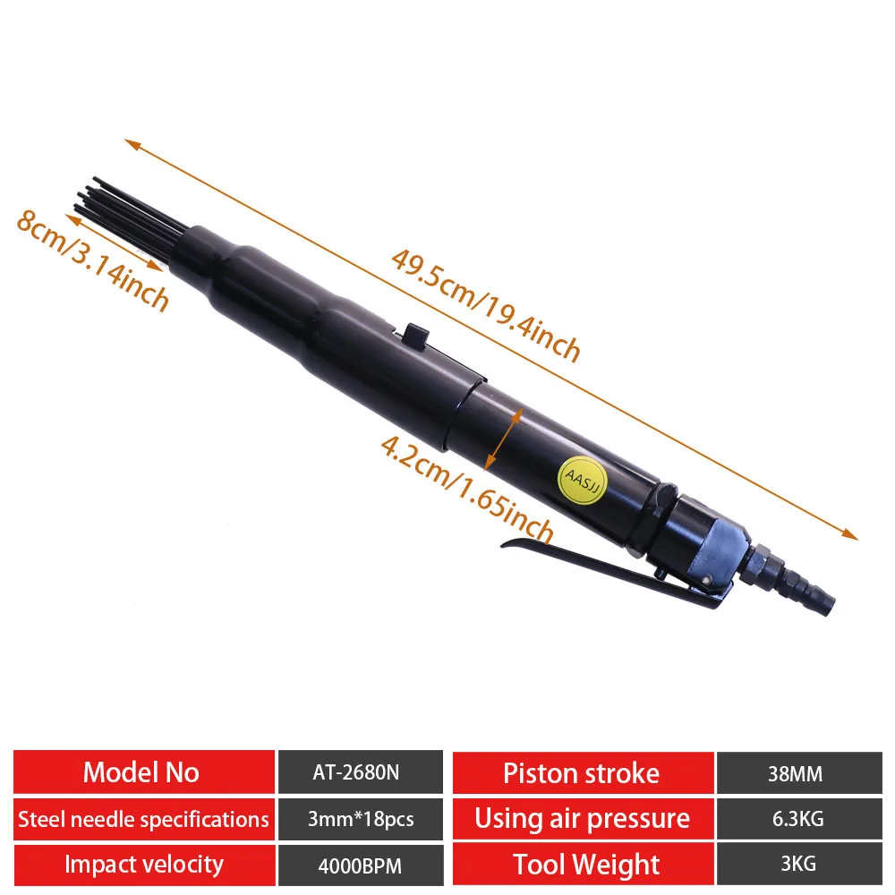 AT-2680N прямой пневматический инструмент для удаления ржавчины с помощью иглы