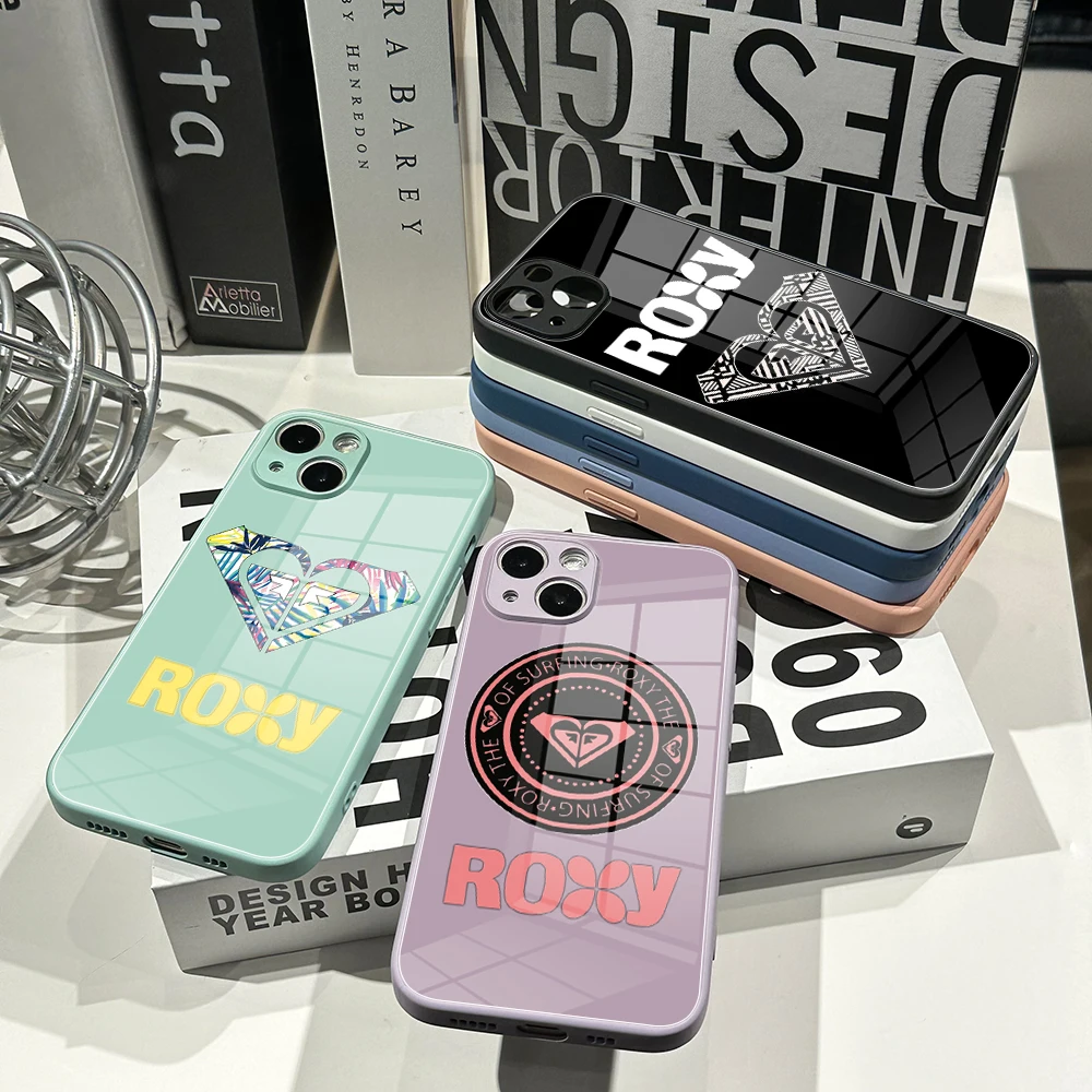 Модный спортивный чехол для телефона ROXY для Iphone 14, 14, 13, 11, 12 Pro Plus, X, 13 Pro, XS MINI, витражные чехлы