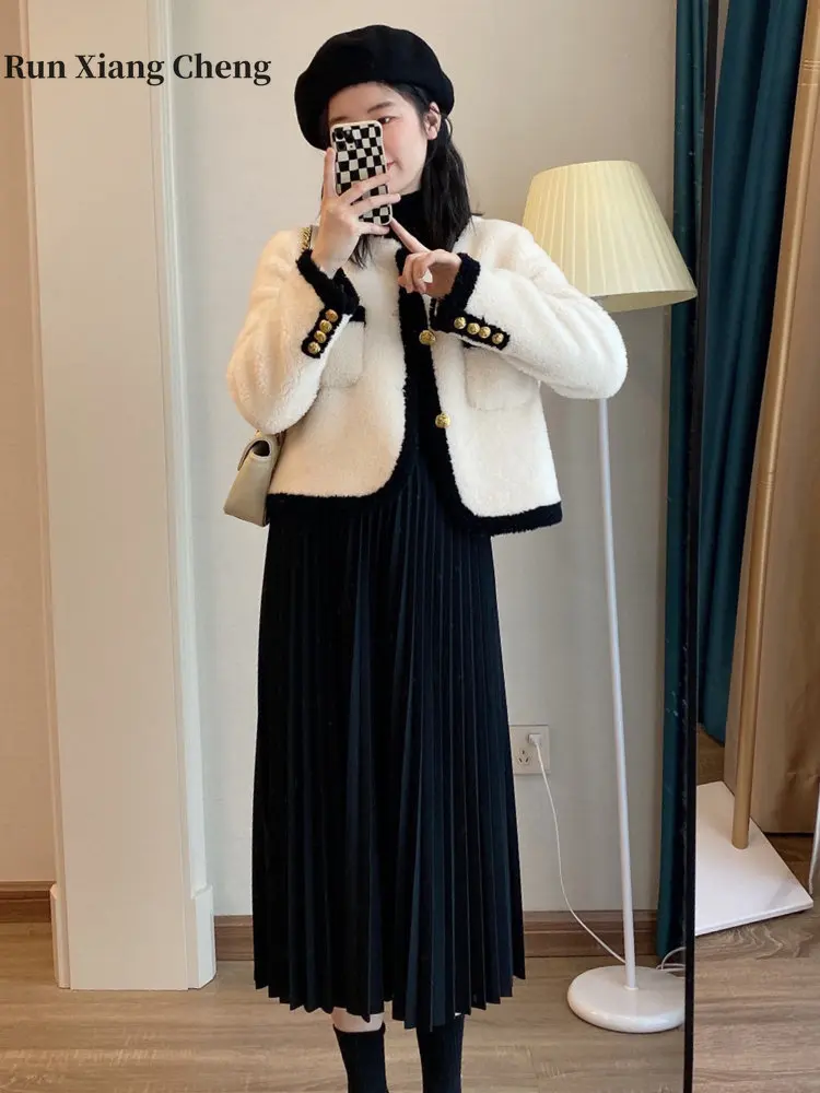 Winter Women's Coats 2023 New Luxury Designer Fur Coat Integrated Short Fur Women's Faux Fur Lamb Fleece Thermal Short Coats