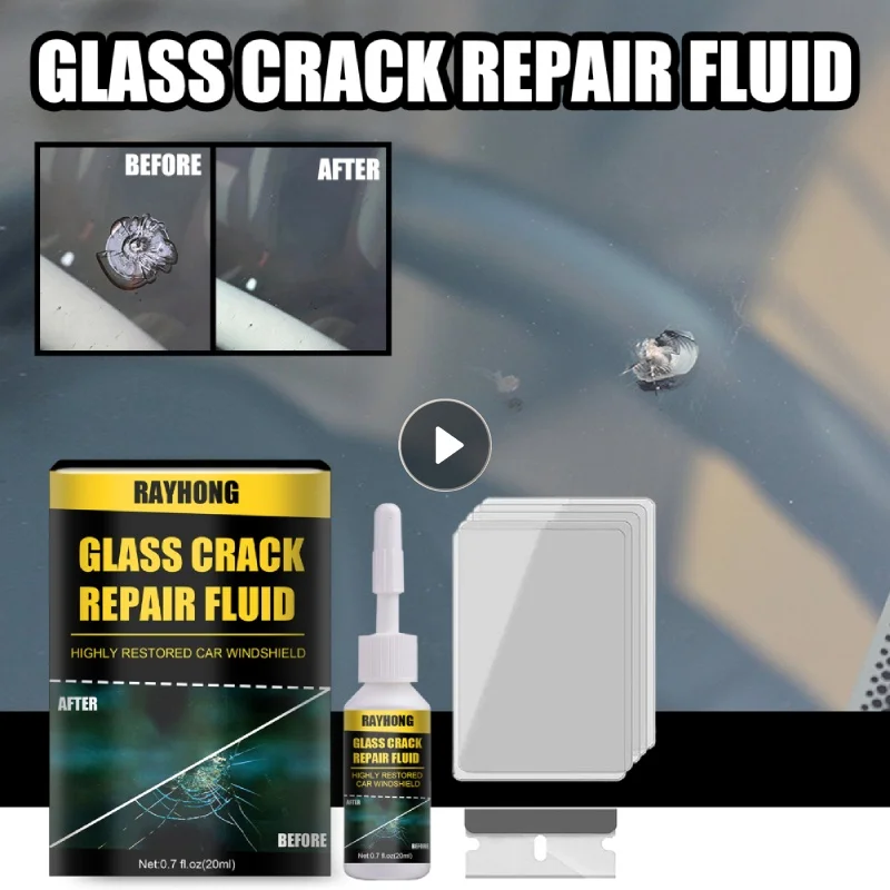 

20ml Car Window Repair Fluid Cracked Glass Scratch Repair Kit Windshield Repair For Car Auto Window Glasss Crack Restore Tools