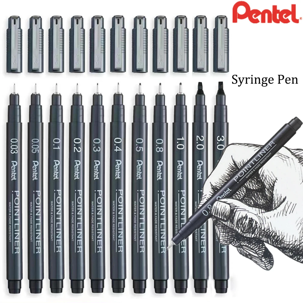 

Японская гелевая ручка Pentel S20P с комиксным дизайном 003-3,0 мм, ручка-гоулин, ручная роспись, пигментные чернила на водной основе, художественные канцелярские принадлежности