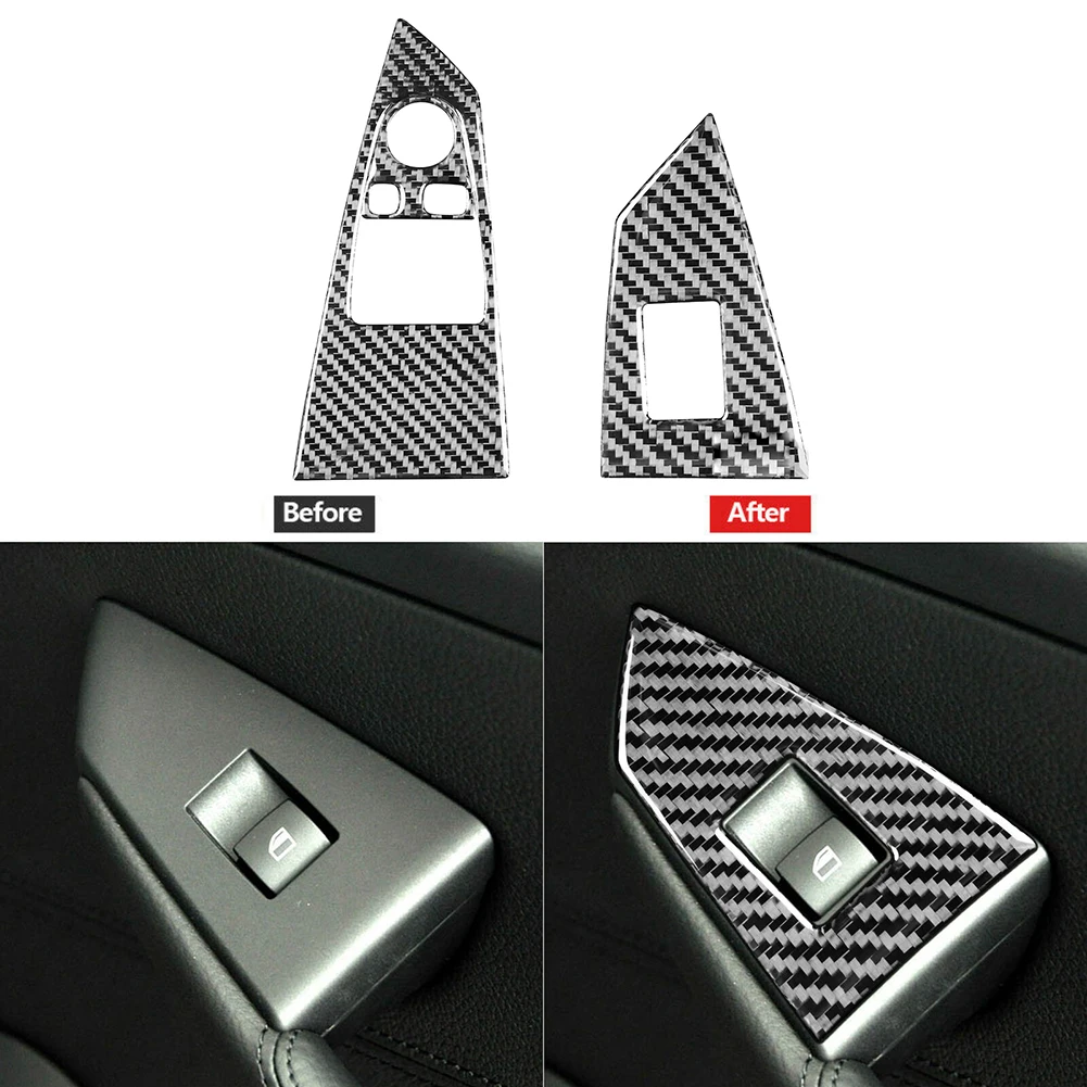 

Decor Car Cover Trim Accessories Carbon Fiber Console Panel Door Parts