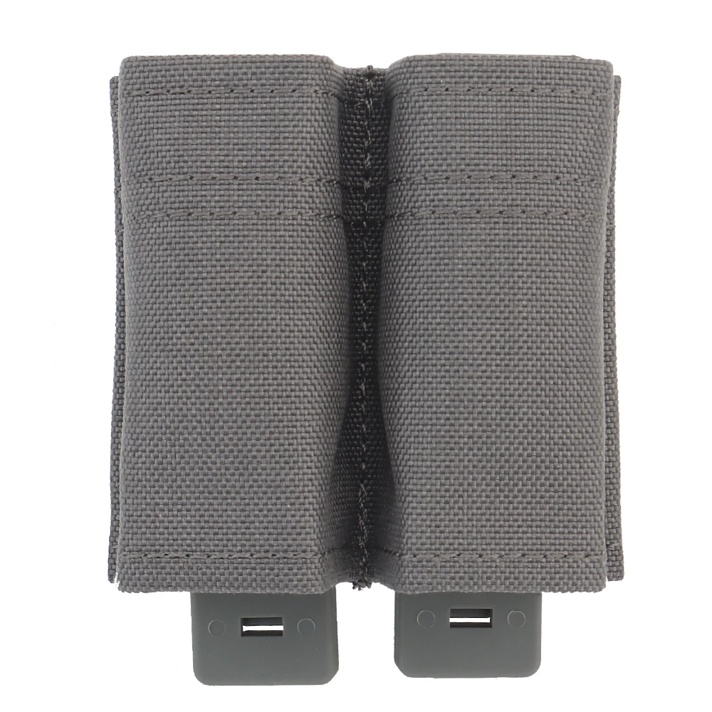 Tactifans 9mm KYWI Shorty Double Magazine Pouch Side By Side With Malice Clip Insert 500D Cordura Nylon Tactical Aorsoft Hunting