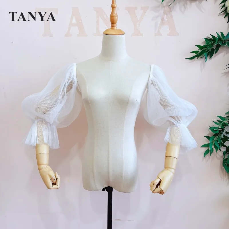 

Полупышные рукава для свадьбы, съемный рукав, оборки, вечерняя вечеринка, сцена, Аксессуары для фотографии, новое поступление