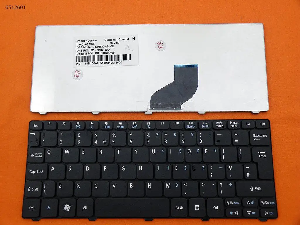 

UK Laptop Keyboard for ACER eMachines Minibook Nav50 NAV51 PAV70 NAV70 350 355 EM355 EM350 BLACK
