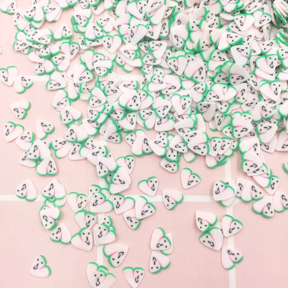 

50g Cartoon Heart Peach Slice Polymer Hot Clay Sprinkles for Crafts DIY Nail Art Decoration Shaker Card Filling Accessories:5mm