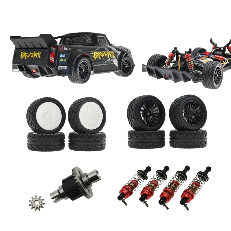 

R/C Racing Car Differential Set/Shock Absorber/Plastic Wheel Tires Anti-Rusty & Durable Modified Kits for UD SG Series