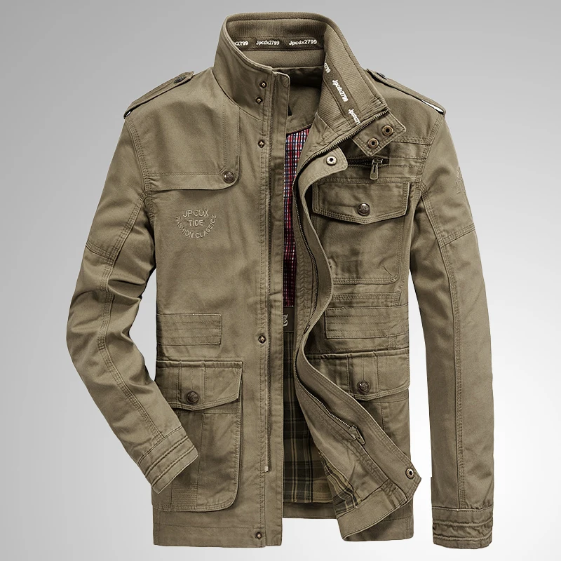 

Clothes Coats Military Multi-pocket Casual Men Air Outdoor Jacket 7XL Male Cargo Autumn Jackets Brand Outwear Force Cotton Men's