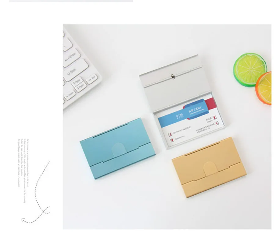 

Креативная визитная карточка, стандартный алюминиевый держатель из нержавеющей стали, металлический футляр, Обложка для кредитных карт, мужской деловой металлический кошелек для карт