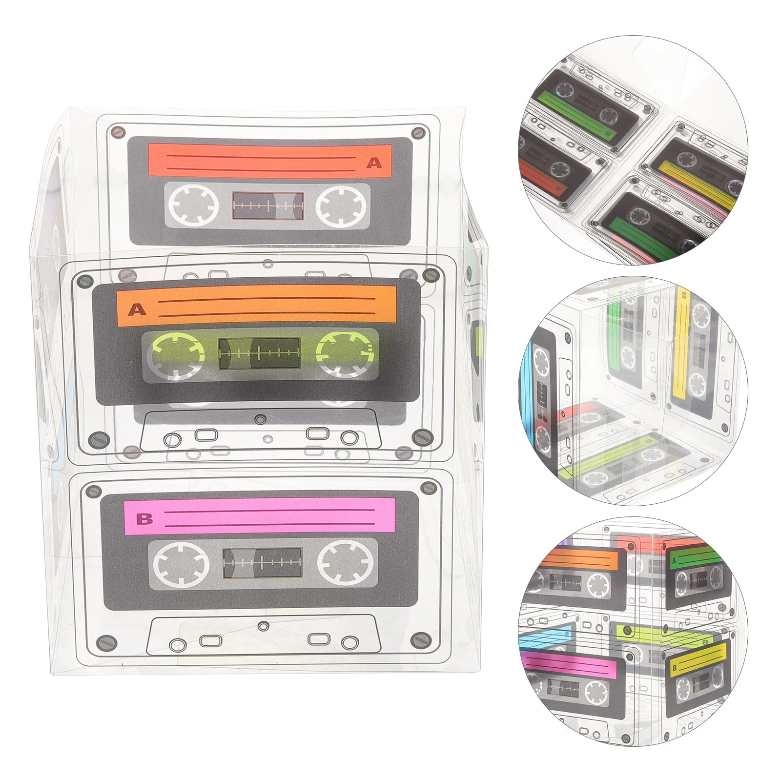 

5 Pcs Cassette Tape Bucket Retro Party Decorations Gift Packing Cases Gifts Candy Bags 80's Other Paper Crafts Table Container