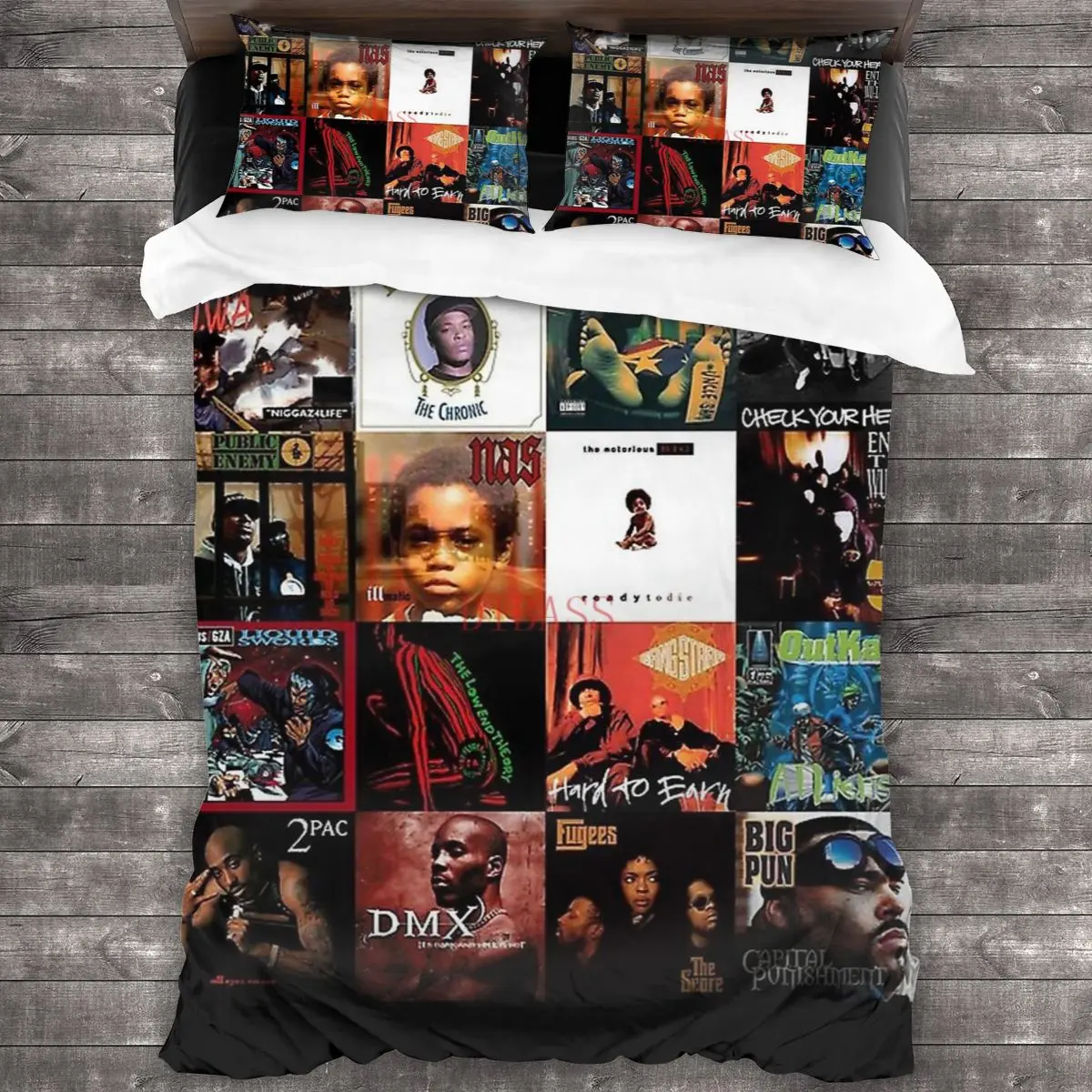 Мягкий чехол 90s в стиле хип-хоп с 2 наволочками пододеяльник застежкой-молнией