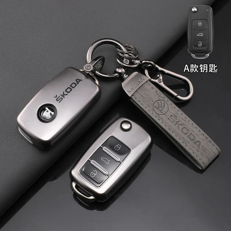 

Автомобильный флип-чехол из ТПУ с дистанционным управлением, защитная сумка для Skoda Octavia A5 A7 Fabia Superb Kodiaq Karoq, аксессуар для ключей