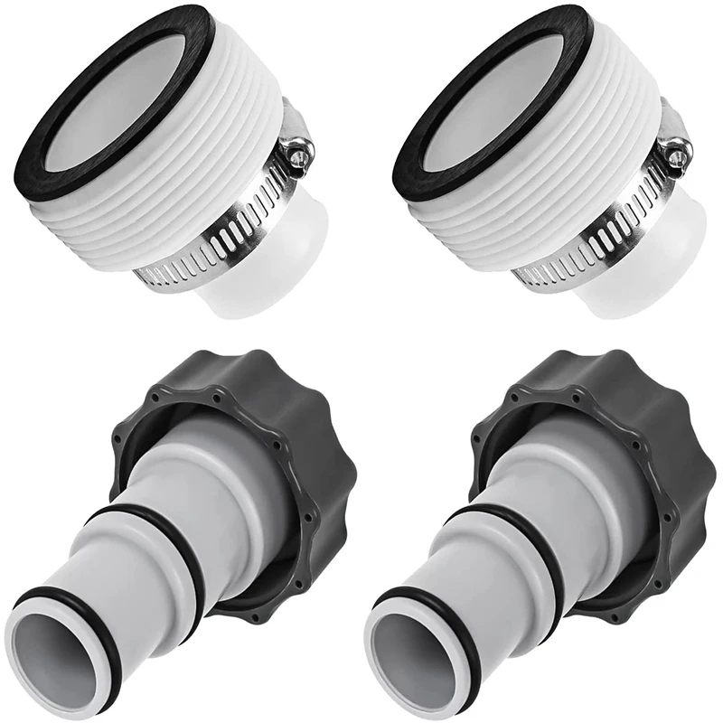 

Hose Adapter Replacement for Filter Pumps Drain Plug Connector Adapter Converts 1.25 To 1.5 Inch Pool Hose Threaded Connection