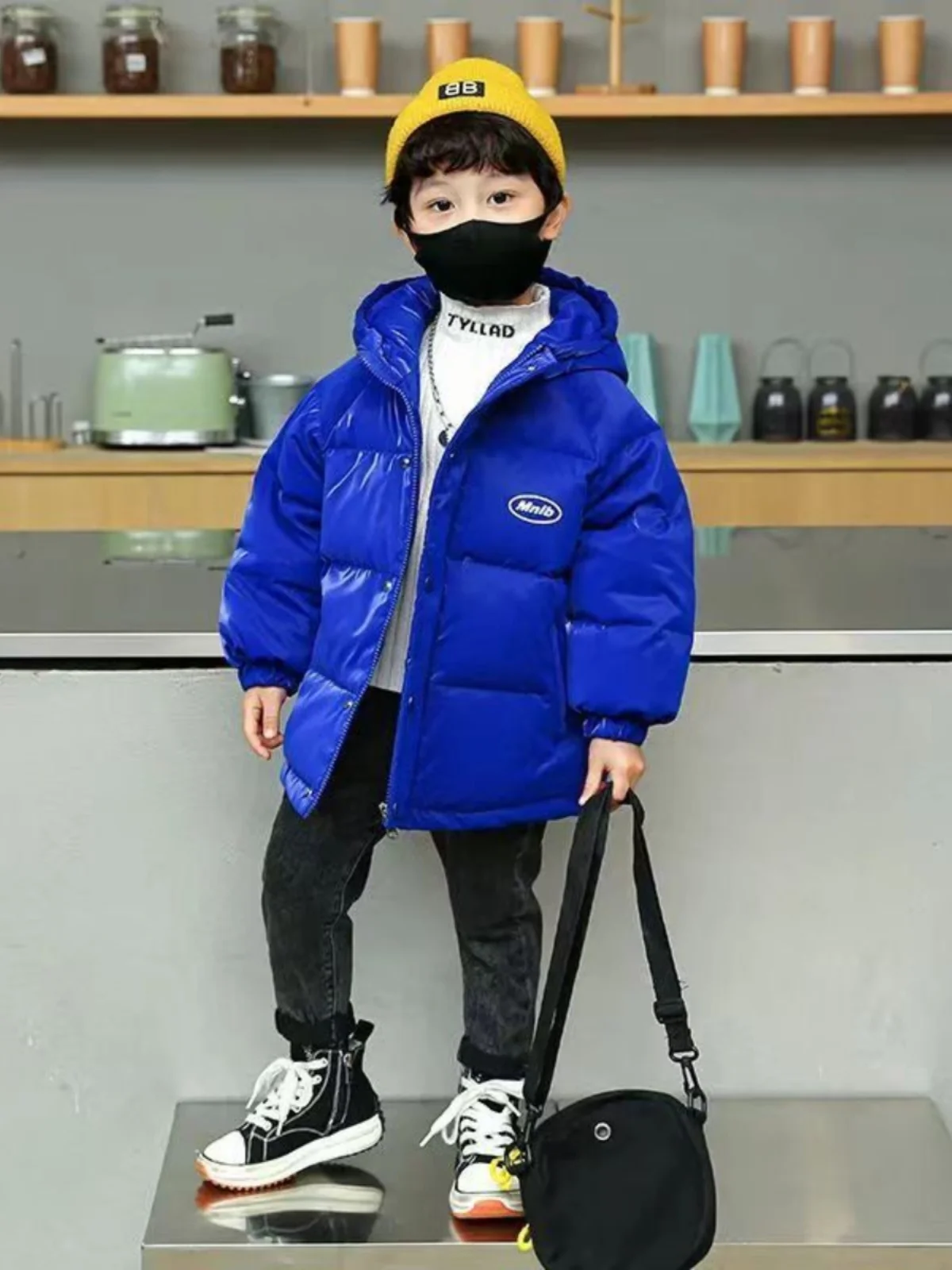 Одноразовое пальто с хлопковой подкладкой для мальчиков верхняя одежда