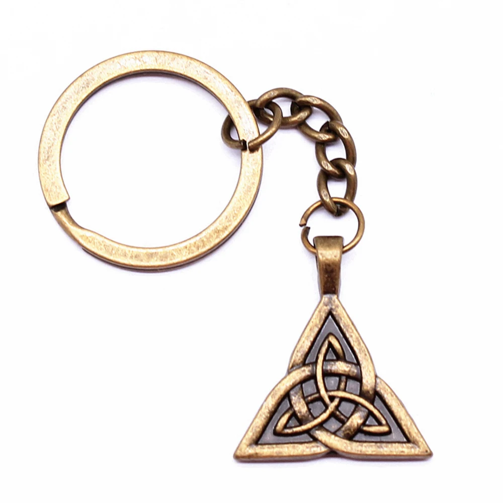 1 шт. двухсторонняя Triquetra брелоки с символами женская подвеска для ногтей