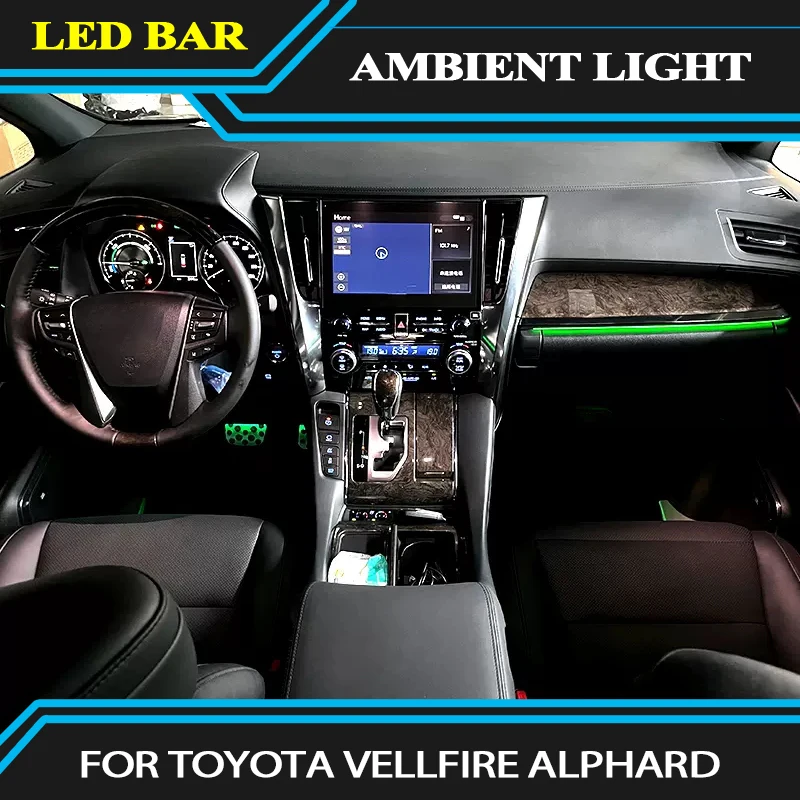 

Car decorate light Both fit LHD/RHD car ambient light For Toyota Vellfire alphard LED light moulding trim kit