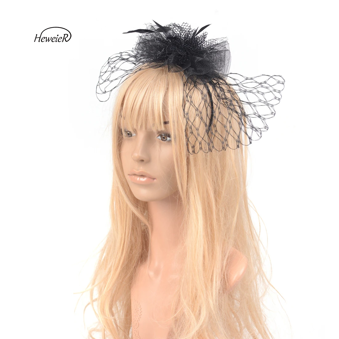 

Women Bridal Lady Fascinators Hair Band Flower Veil Headband Headwear Wedding Cocktail Party Accessories