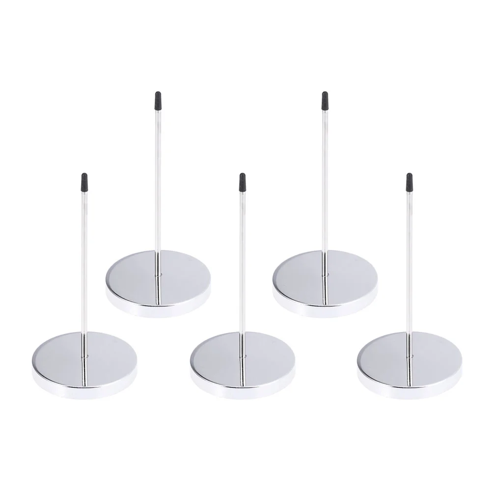 

5Pcs Note Storage Spike Restaurant Receipt Holder Metal Ticket Stabber (Silver)