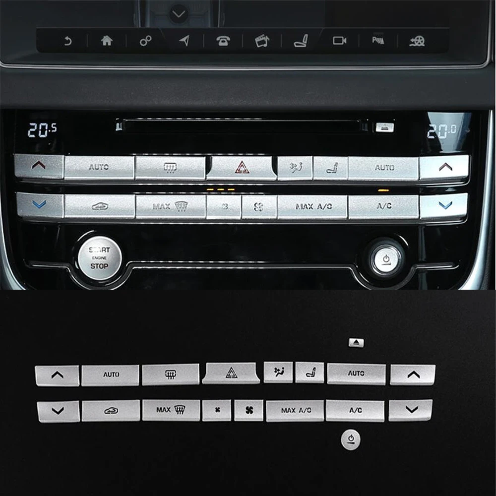 

Aluminum Alloy Air Conditioning Button Panel Cover Decorationfor Jaguar F-PACE XF XFL 16-21 XE XEL15-19 Interior Car Accessories