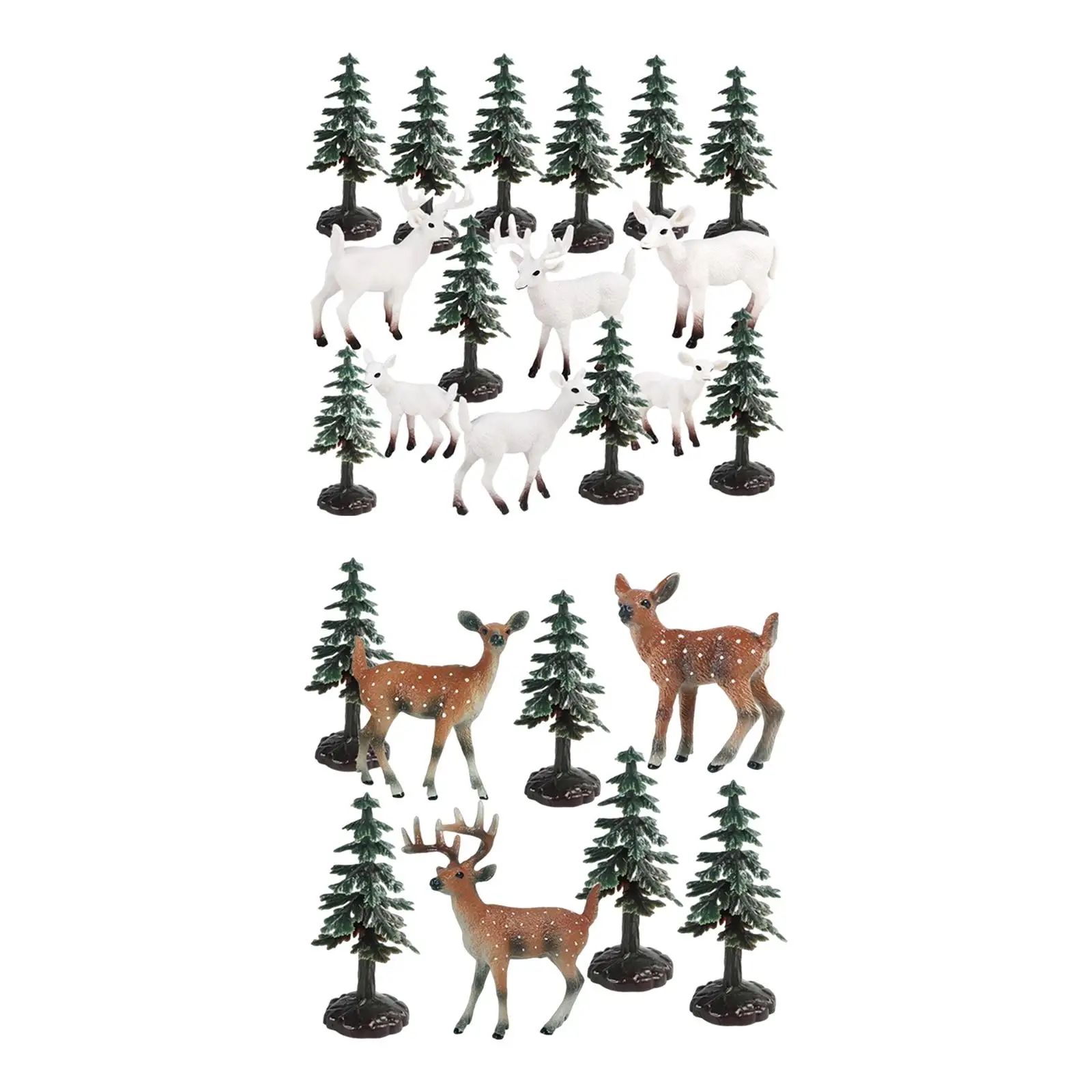 

Simulated Animals Figures Model Trees Kit Miniature Crafts Christmas Ornaments Desktop Decorations for Party Favor Xmas Kids