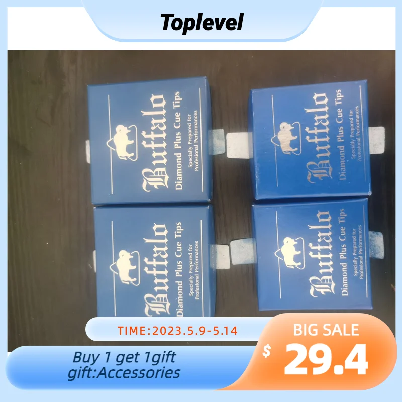 Buffalo Cue Tips Blue Diamond Plus Средний бильярдный Cue Снукер Cue Tip 10/13 мм 50 шт. профессиональные бильярдные аксессуары сделано в Китае