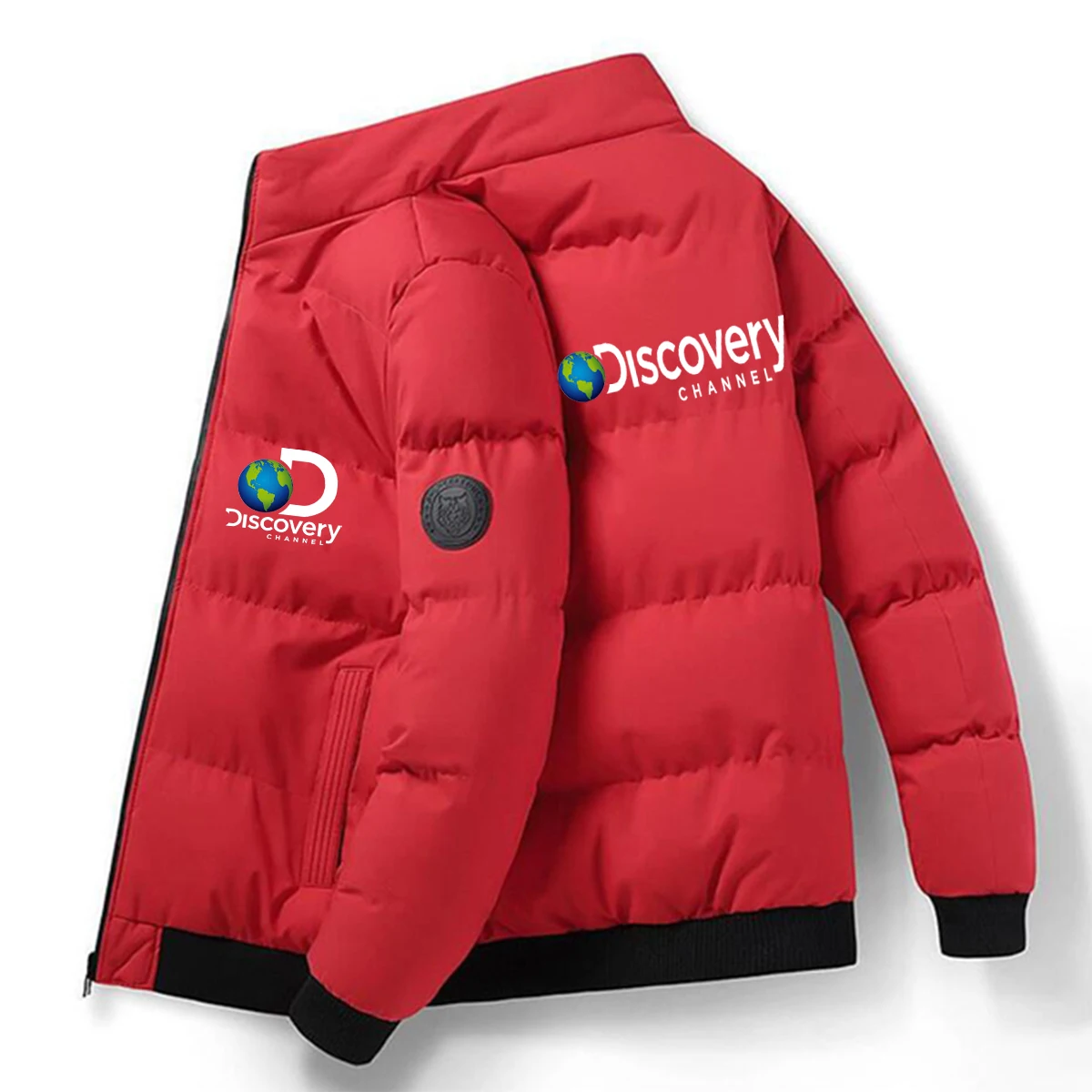 

Мужская приталенная куртка на молнии, с шарфом и воротником