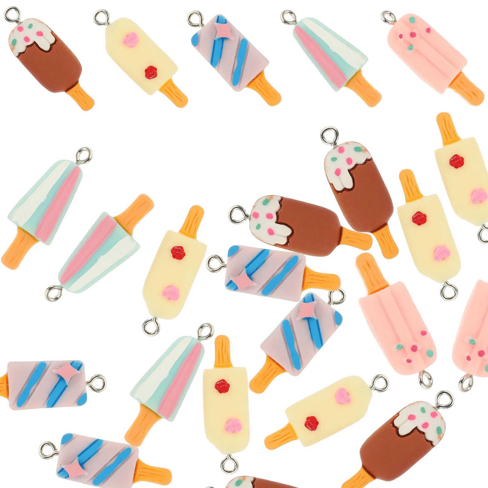 20 Pcs Handmade Supplies Mini Resin Charms Crafting Necklace Bracelet Bracelets Pendants Jewelry Making Braclet Keychain